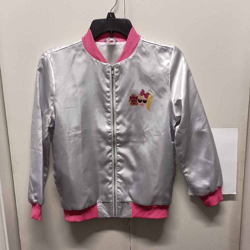 JOJO SIWA BOX EXCLUSIVE Silver Bomber Jacket Never Worn Size M